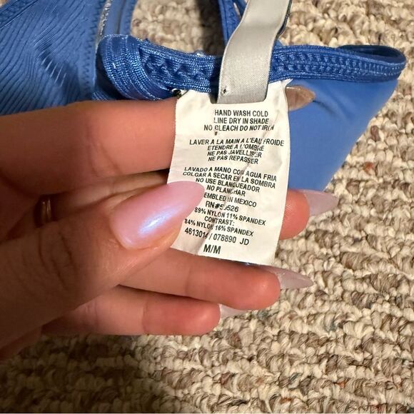 Isabella Rose Queensland Ribbed Triangle Top Blue- Size Medium - Picture 5 of 6